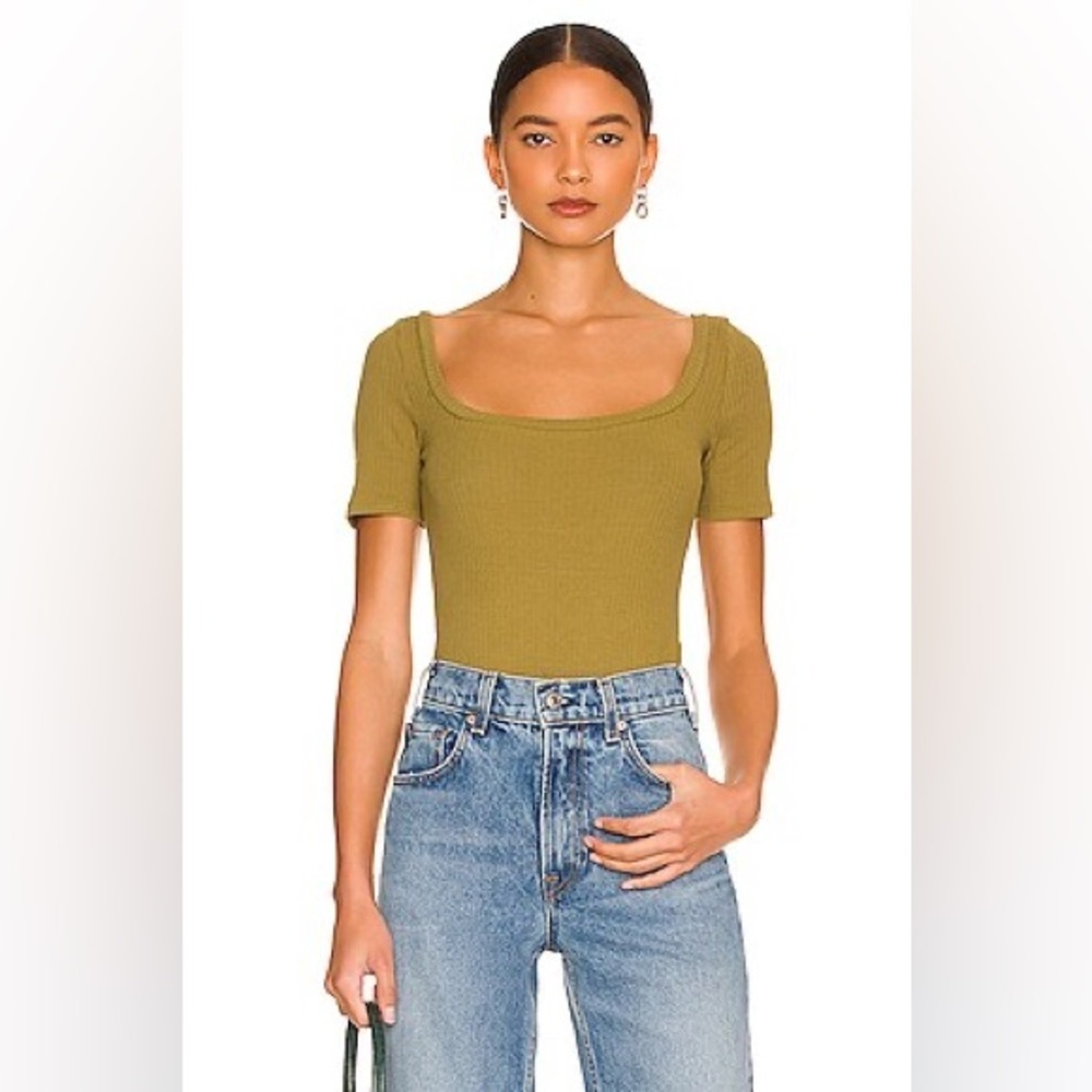 n:PHILANTHROPY Langley Olive Bodysuit Size Small